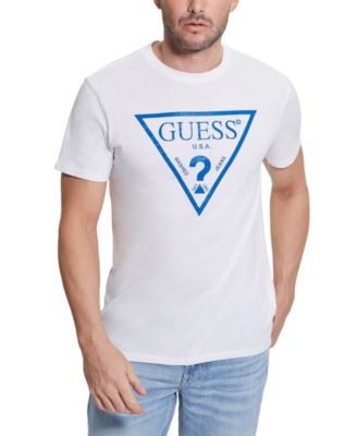 GUESS - Men's Reflective Logo Short-Sleeve Organic Cotton Crewneck T-Shirt
