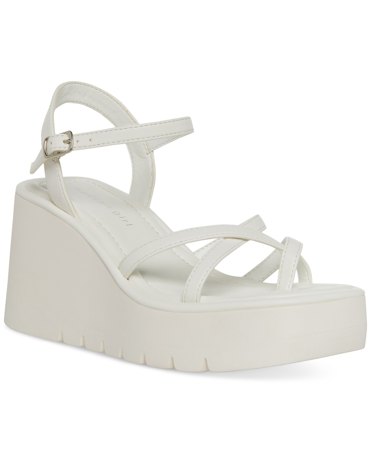 Madden Girl Vault Strappy Platform Wedge Sandals In White ModeSens
