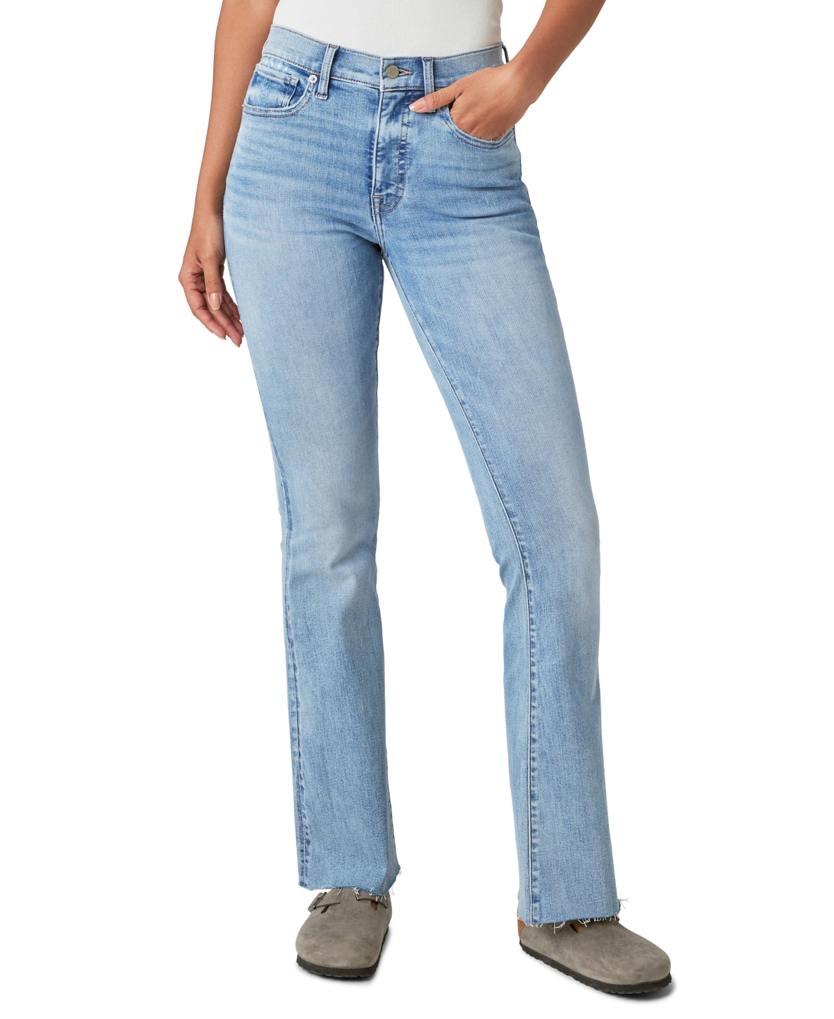 Lucky Brand Stevie Raw Hem High Waist Flare Jeans In Cabana