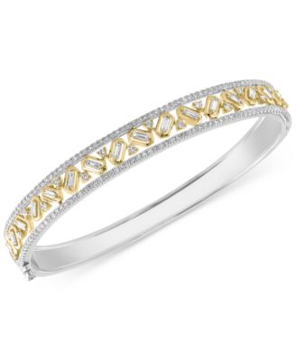 EFFY Collection - Diamond Bangle Bracelet (1-3/8 ct. t.w.) in 14k Gold & 14k White Gold