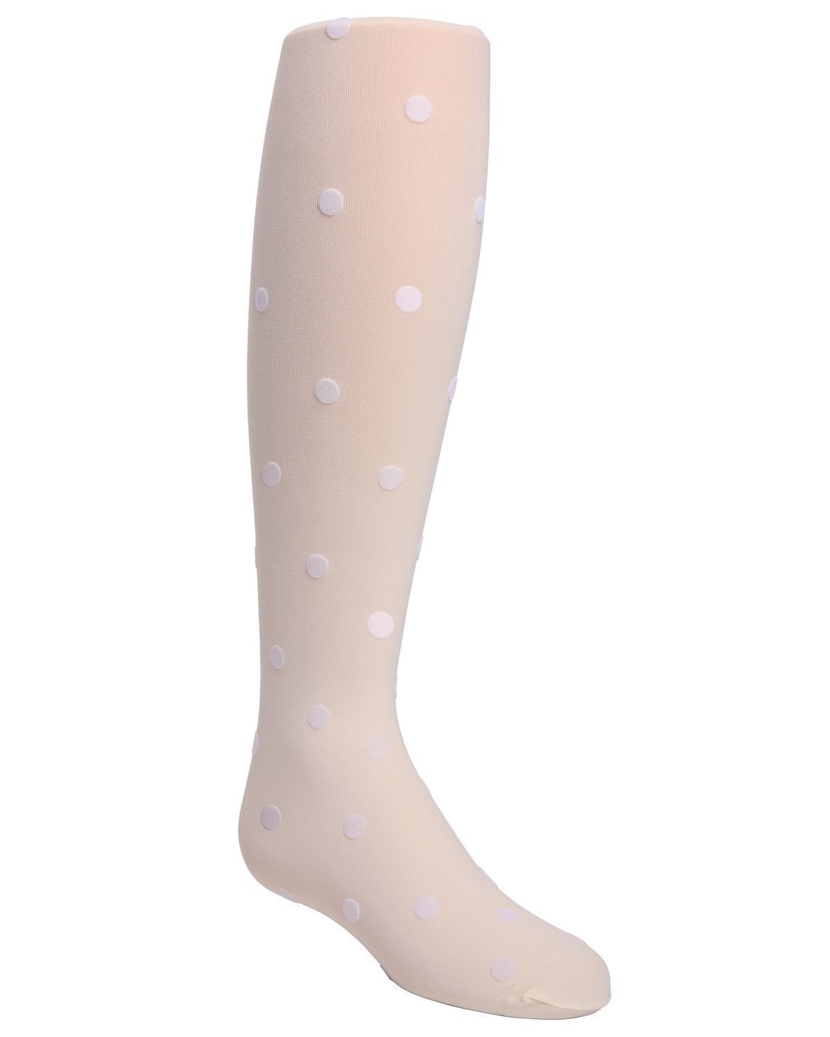 MeMoi Girls Flocked Dots Tights