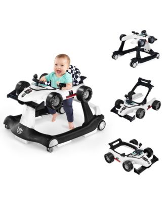 Costway Baby 4-in-1 Walker Foldable Activity Push Walker Adjustable - White 88$