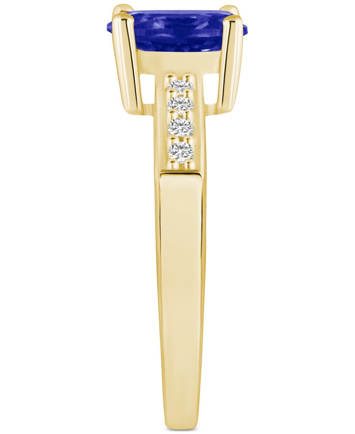 Tanzanite (1-1/4 ct. t.w.) & Diamond (1/8 ct. t.w.) Ring Set in 14k- GOLD