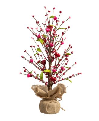 20" H Valentine's Berry Heart Table Tree