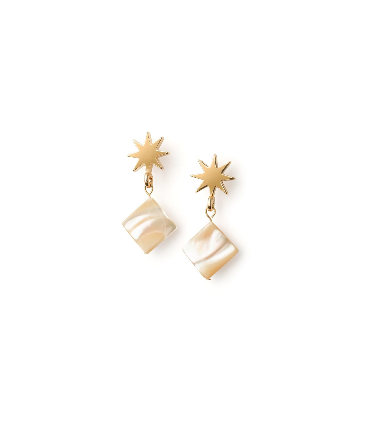 Star + Mini Mother-of-Pearl Earrings - Natural