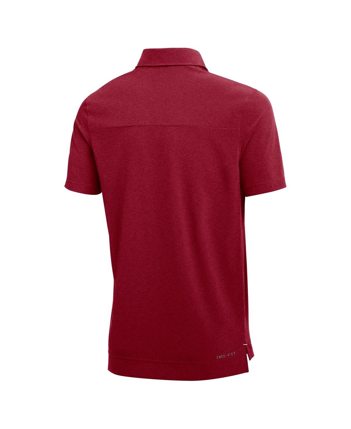 Shop Nike Men's  Heathered Crimson Oklahoma Sooners 2022 Coach Performance Polo Shirt