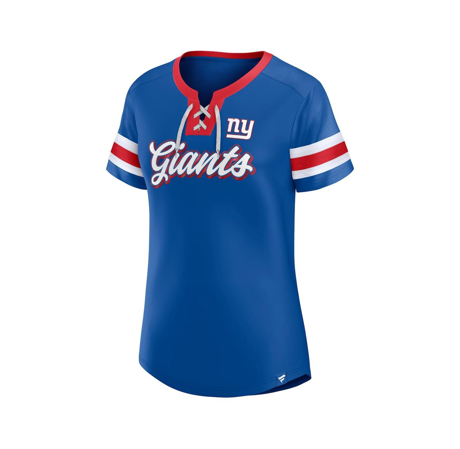 Women's Royal New York Giants Original State Lace-Up T-shirt