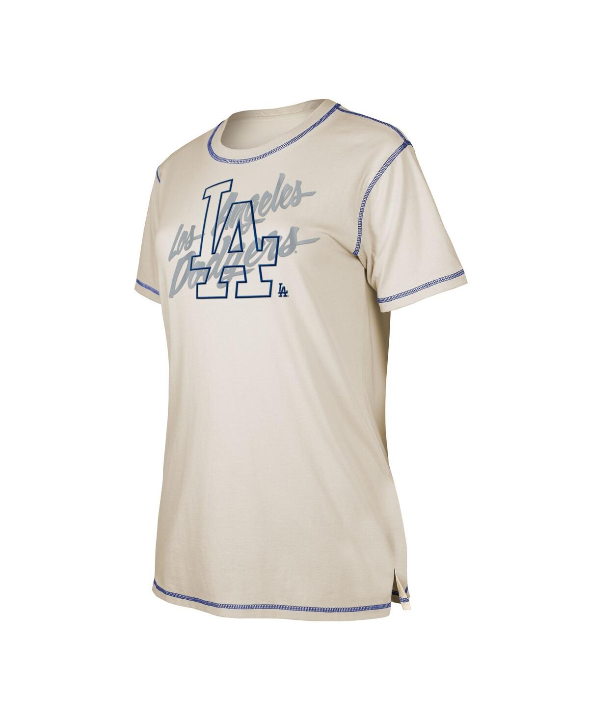 NEW ERA WOMEN'S NEW ERA WHITE LOS ANGELES DODGERS TEAM SPLIT T-SHIRT 