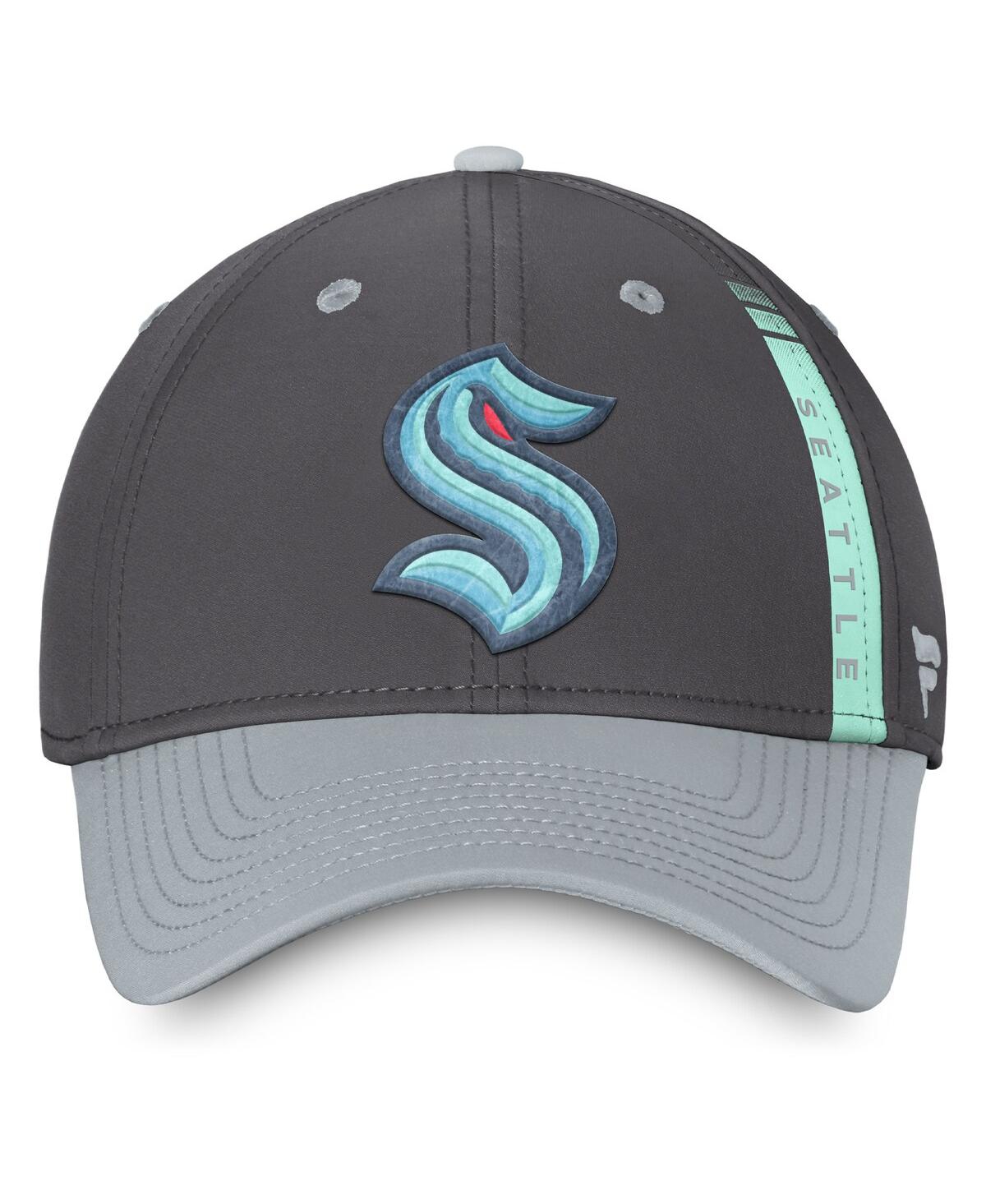 Men's Fanatics Gray Seattle Kraken Authentic Pro Home Ice Flex Hat - Gray