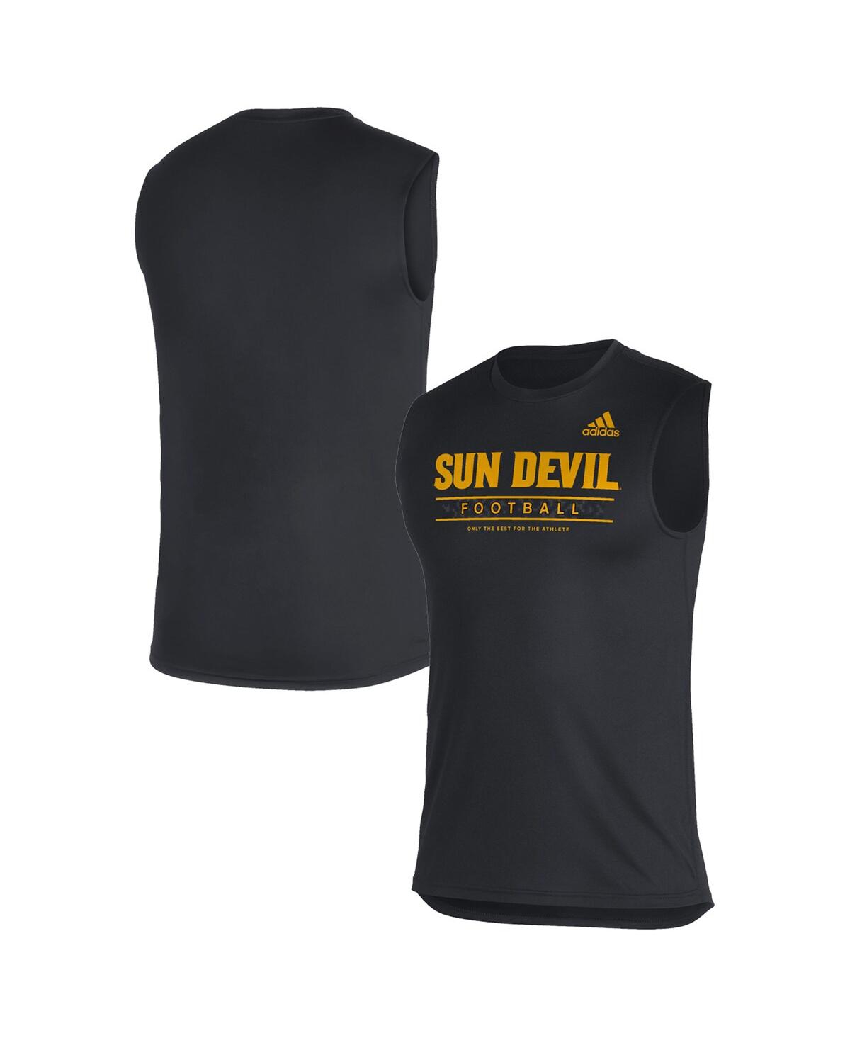 Shop Adidas Originals Men's Adidas Black Arizona State Sun Devils Sideline Football Locker Creator Aeroready Sleeveless T-