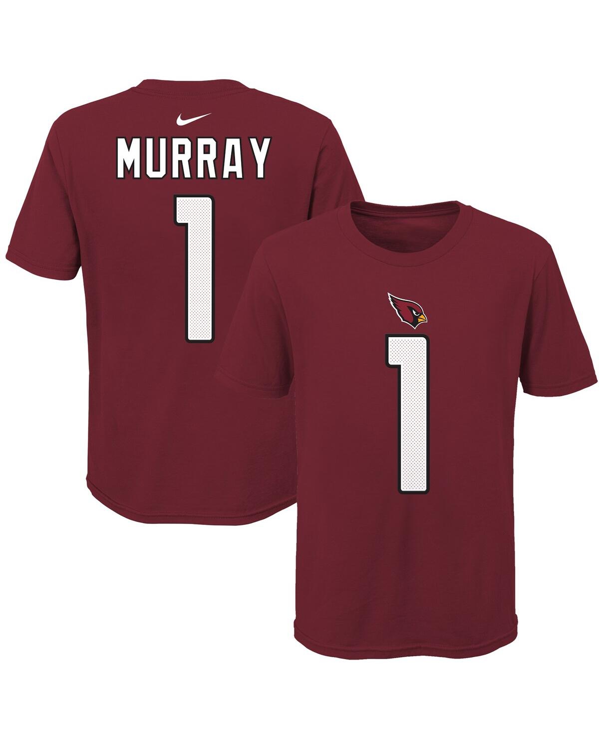 Big Boys, Girls and NikeArizona Cardinals Logo Kyler Murray Player Name and Number T-shirt - Cardinal