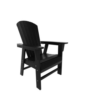 7 Piece Outdoor Patio Dining Table and Adirondack Armchair Set