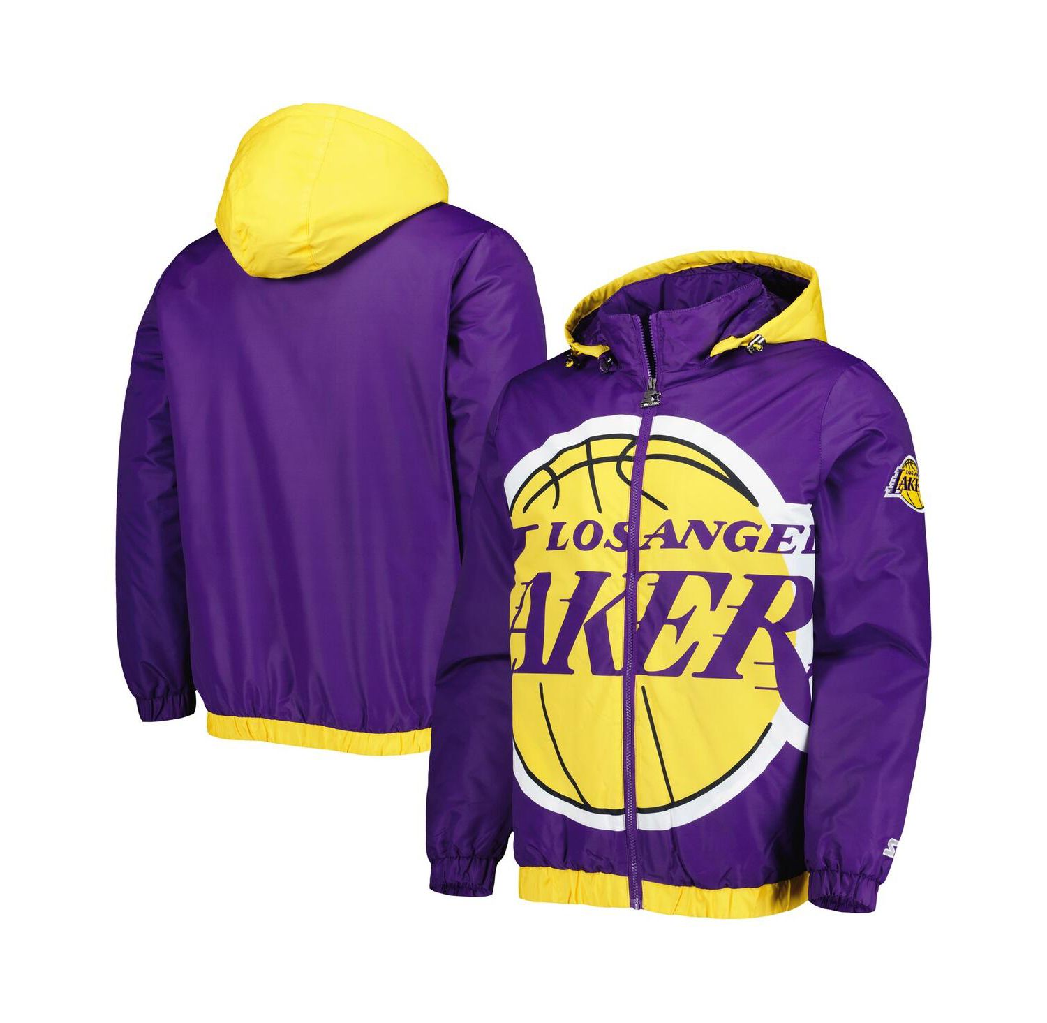 Men's Purple Los Angeles Lakers The Triple Double Full-Zip Hoodie Jacket