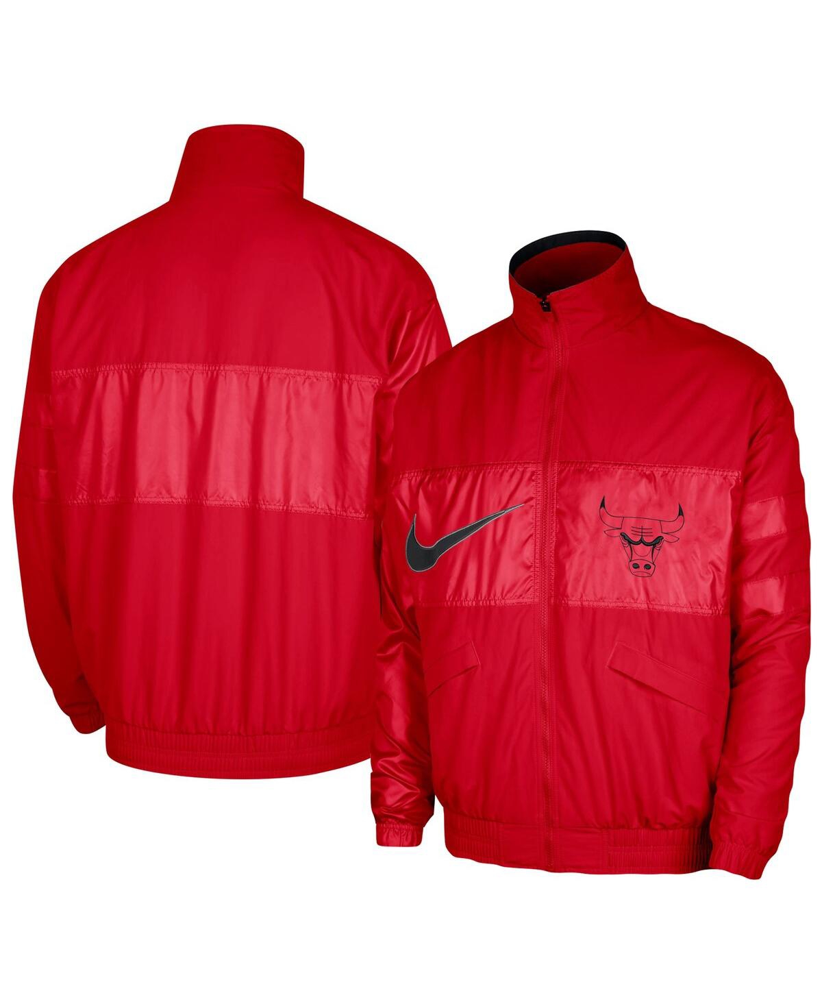 Shop Nike Men's  Red Chicago Bulls Courtside Versus Capsule Full-zip Jacket