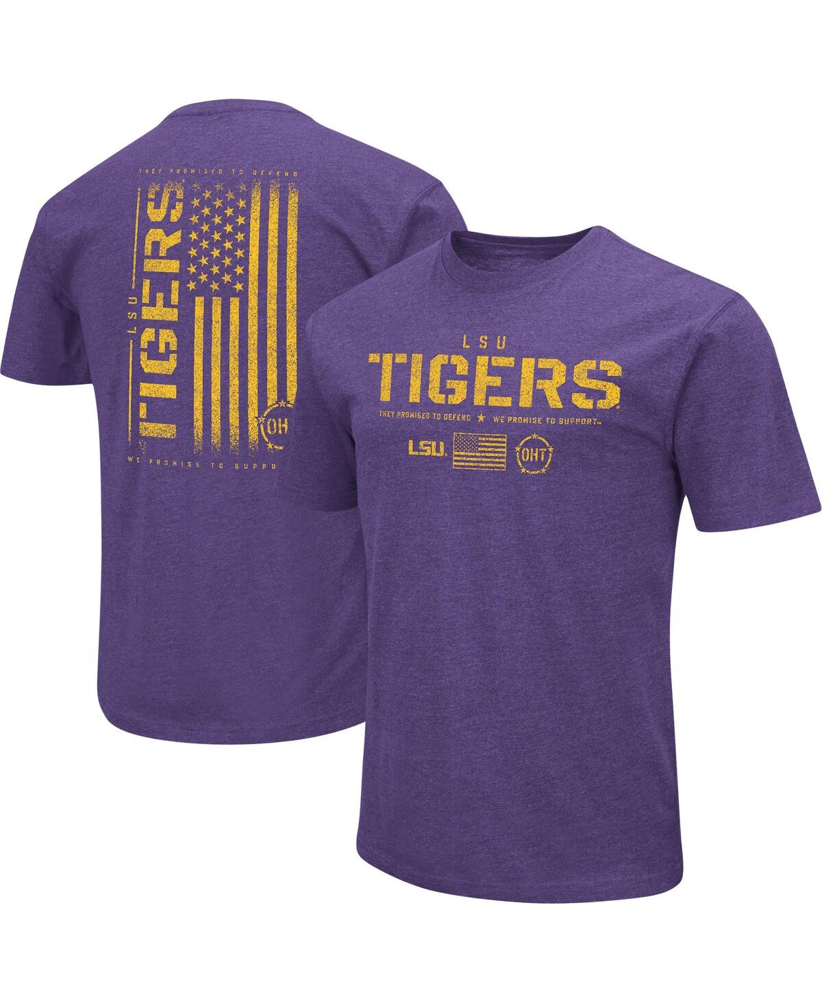 Colosseum Men's  Purple Lsu Tigers Oht Military-inspired Appreciation Flag 2.0 T-shirt