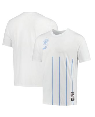 Men's Puma White Manchester City FtblCulture Wordmark T-Shirt