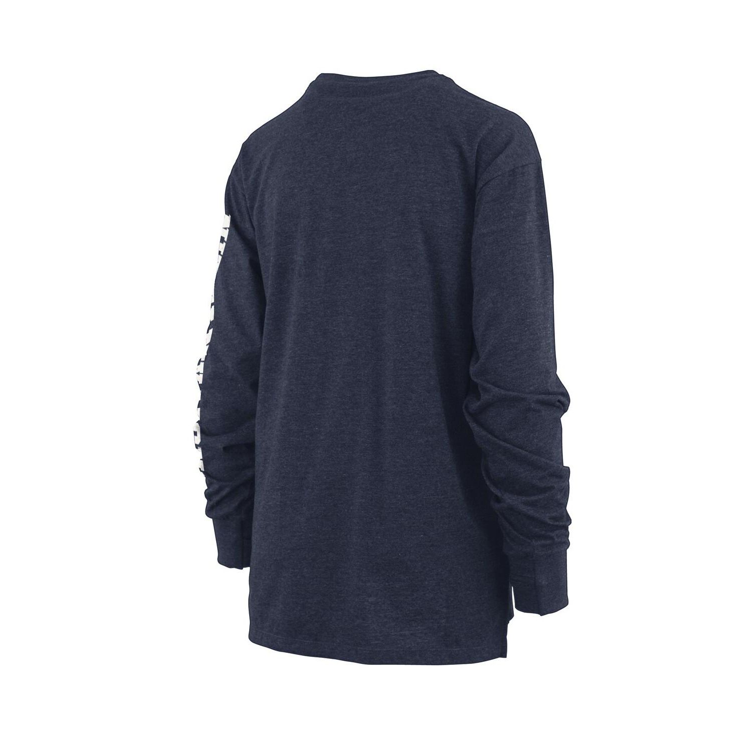 Women's Heathered Navy Penn State Nittany Lions Two-Hit Canyon Long Sleeve T-shirt