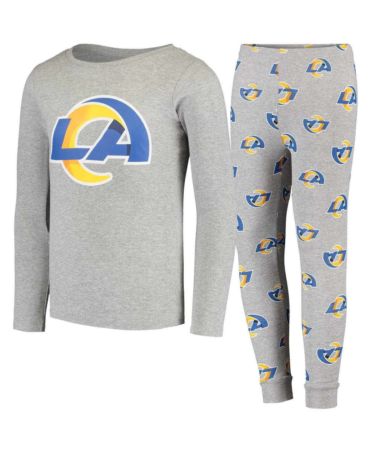 Youth BoysLos Angeles Rams Long Sleeve T-shirt and Pants Sleep Set - Gray