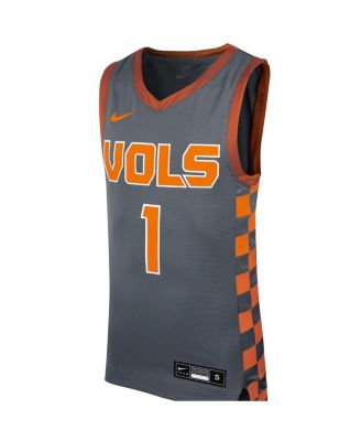 Youth Boys #1 Gray Tennessee Volunteers Icon Replica Basketball Jersey