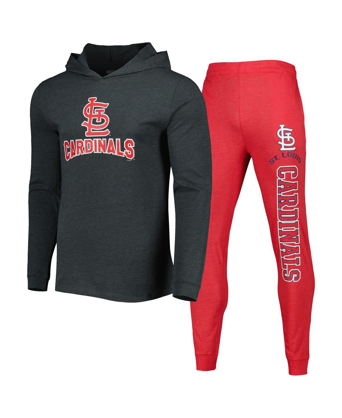 Men's Concepts Sport Heather Charcoal St. Louis Cardinals Meter Pullover Hoodie and Joggers Set - Heather Charcoal