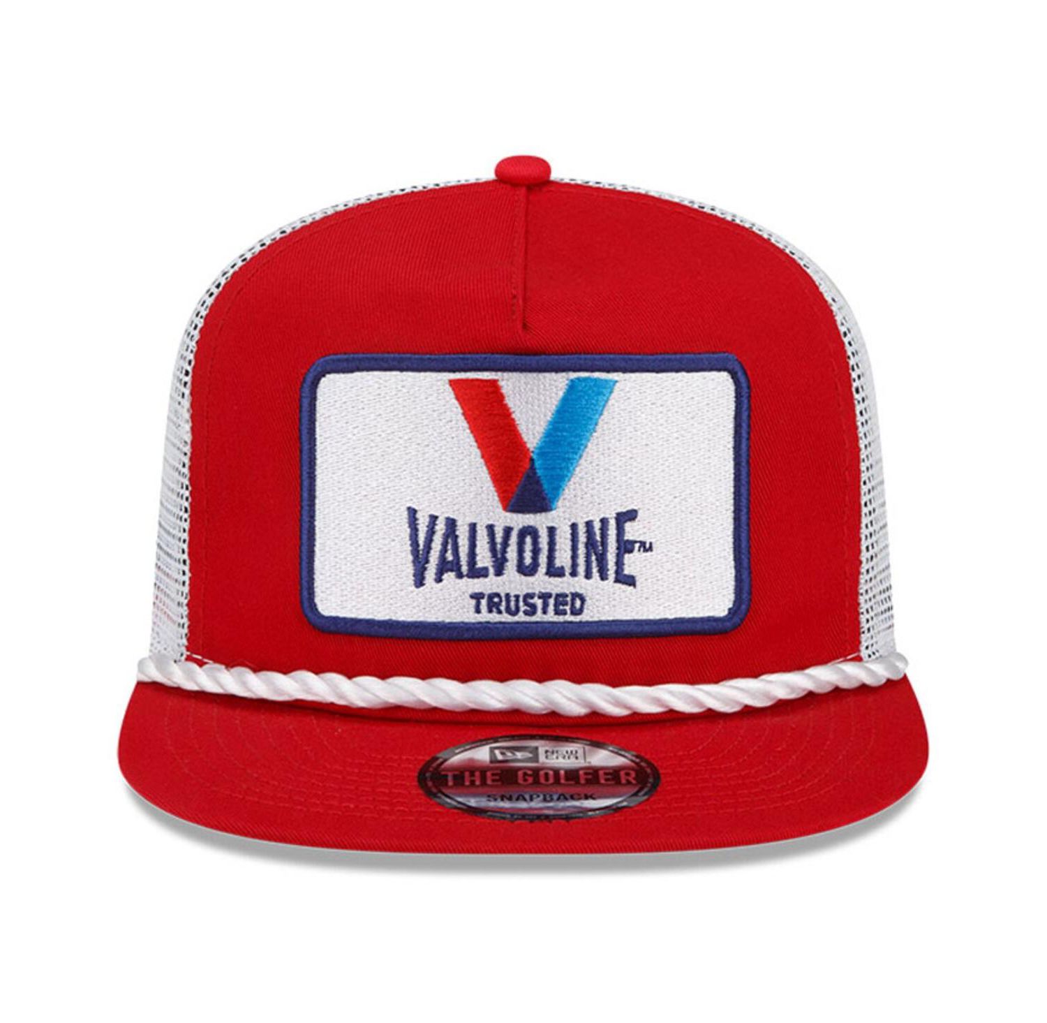 Men's Red, White Kyle Larson Golfer Snapback Adjustable Hat