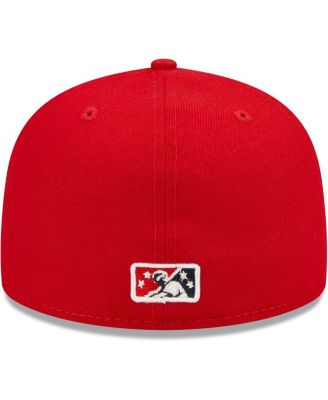 Men's Red Albuquerque Isotopes Alternate Logo Authentic Collection 59FIFTY Fitted Hat