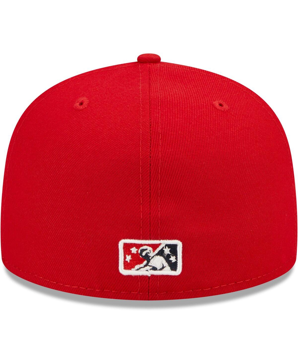 Men's New EraAlbuquerque Isotopes Alternate Logo Authentic Collection 59FIFTY Fitted Hat - Red