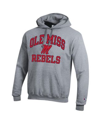 Men's Heather Gray Ole Miss Rebels High Motor Pullover Hoodie