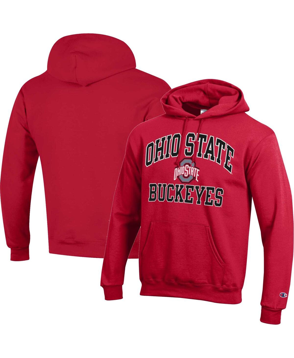 Men's ChampionOhio State Buckeyes High Motor Pullover Hoodie - Scarlet
