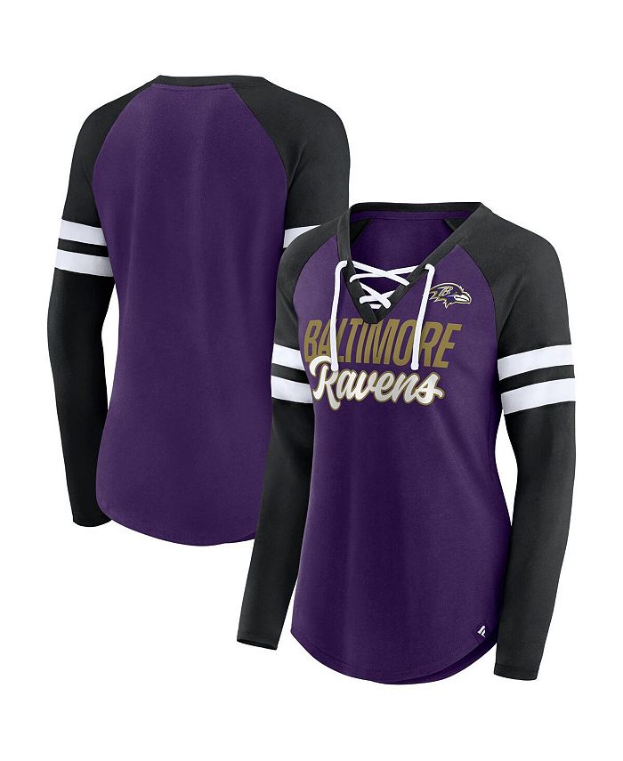 Fanatics Women's Purple, Black Baltimore Ravens Plus Size True to Form