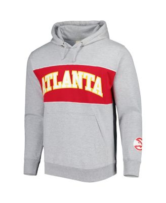 Men's Heather Gray Atlanta Hawks Wordmark French Terry Pullover Hoodie