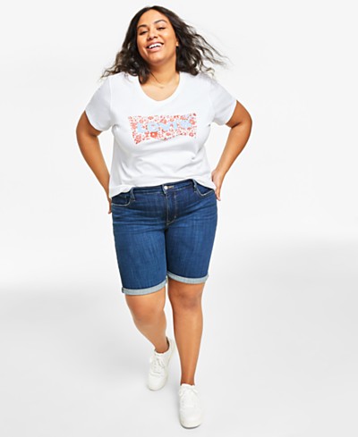 Karen Scott Plus Size Drawstring Skimmer Shorts, Created for Macy's - Macy's