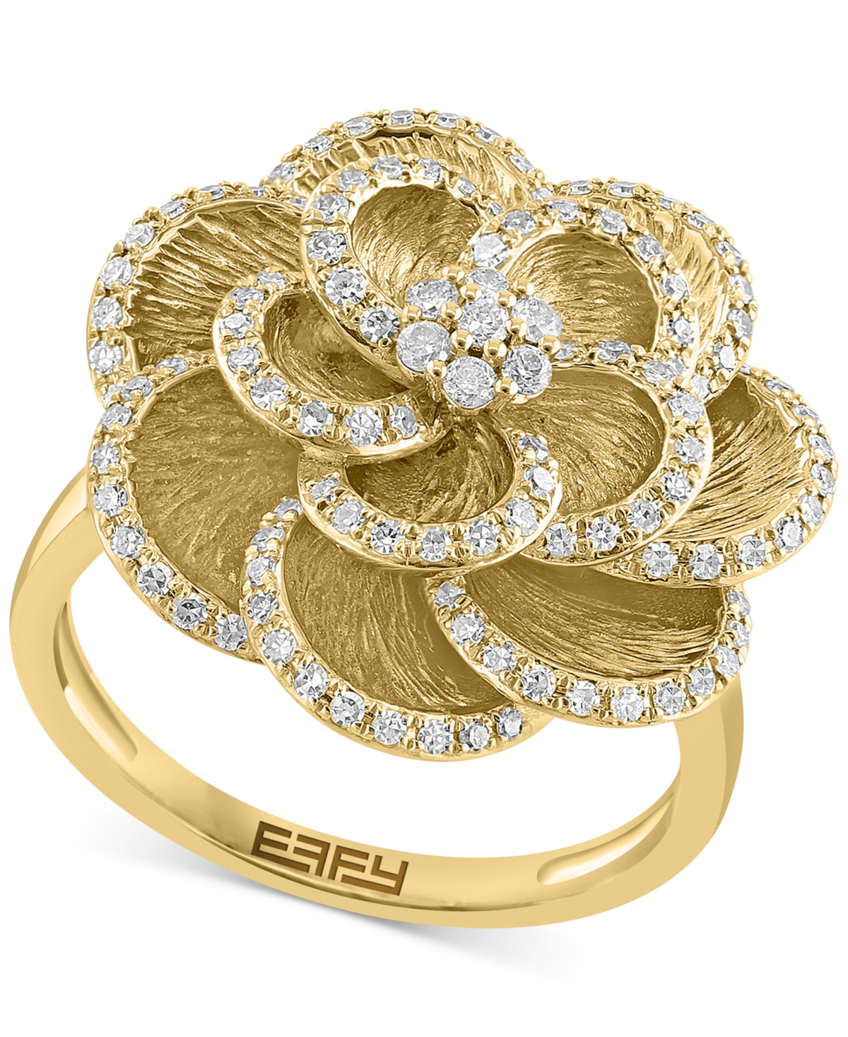 Effy Collection Effy Diamond Flower Statement Ring (1/2 Ct. T.w.) In 14k Gold