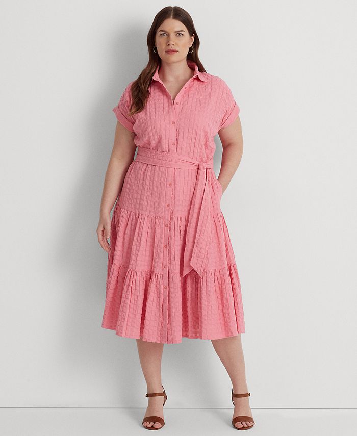 Lauren Ralph Lauren Plus Size ALine Tiered Dress Macy's
