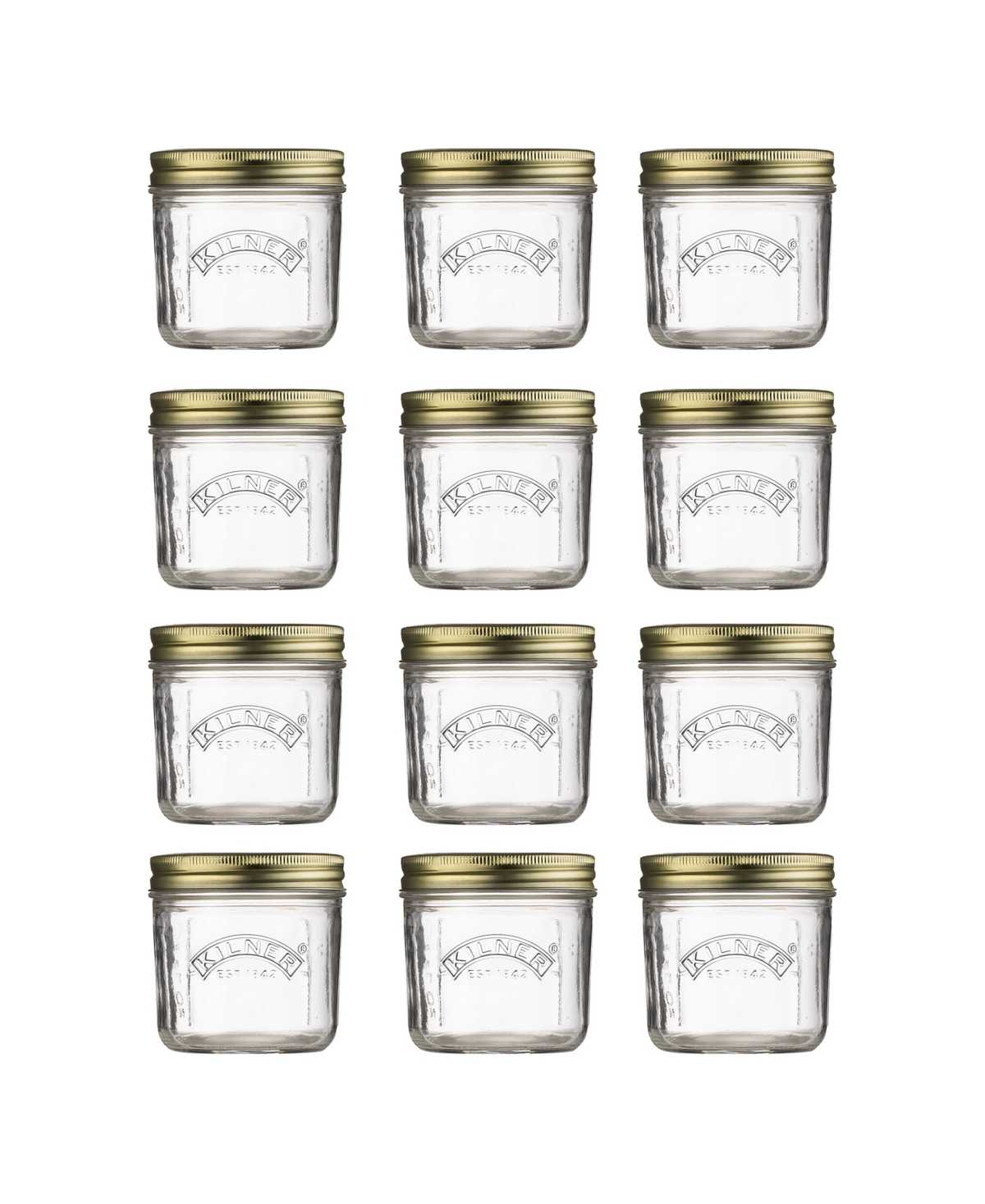 Wide Mouth Canning Jar 7 oz, Set of 12 - Clear