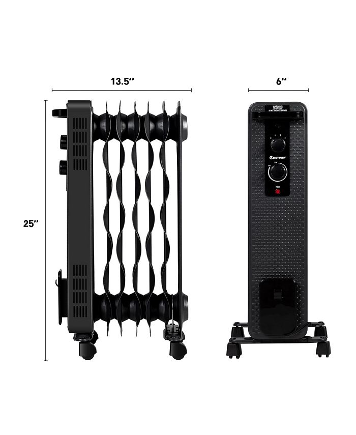 Costway 1500W OilFilled Heater Portable Radiator Space Heater Macy's