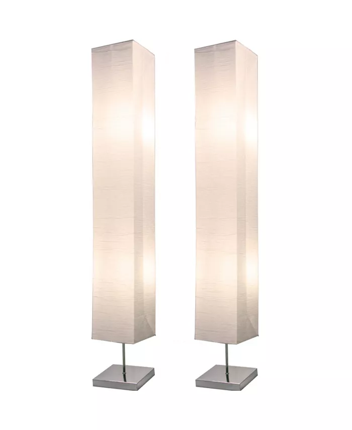 macys.com | Honors Floor Lamp Paper And Chrome Standing Lamp