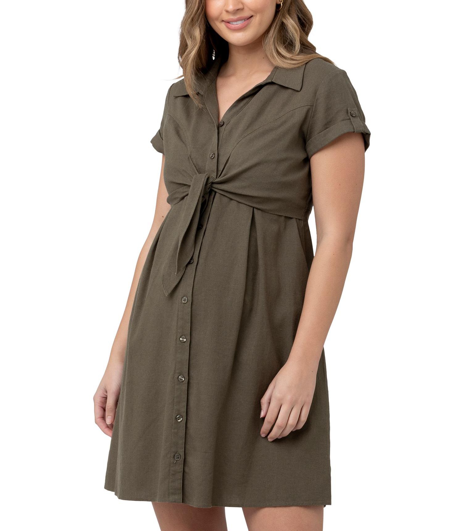 Maternity Colette Tie Up Nursing Dress