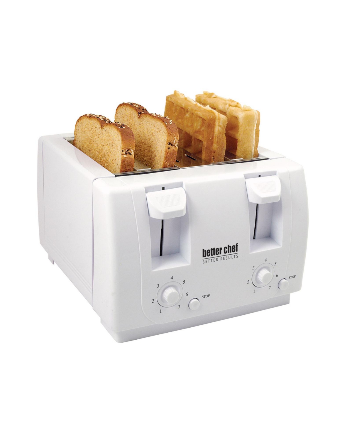 Better Chef 4 Slice Dual Adjustable Browning Control Toaster