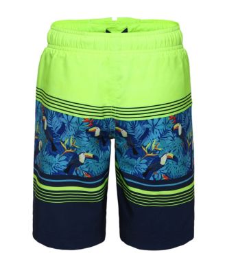 Boys 4-Way Stretch Quick Dry Board Shorts Swim Trunks with Mesh Lining UPF50+