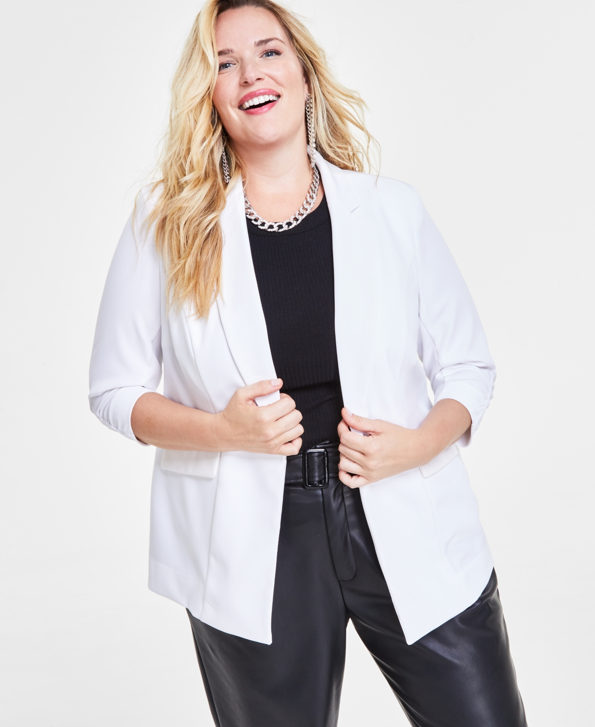 Macy's plus size blazers shop