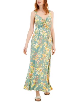 JAMIE & LAYLA - Petite Twist-Front Side-Slit Maxi Dress