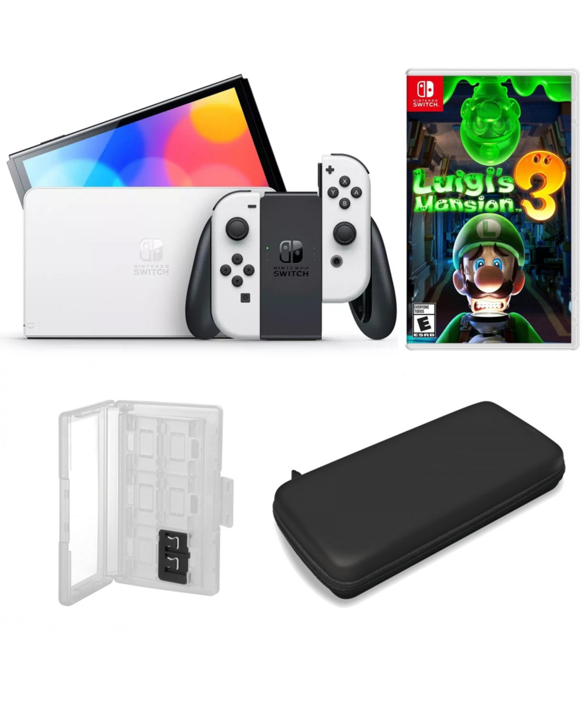UPC 658580286118 product image for Nintendo Switch Oled in White with Luigi's Mansion 3 & Accessories | upcitemdb.com