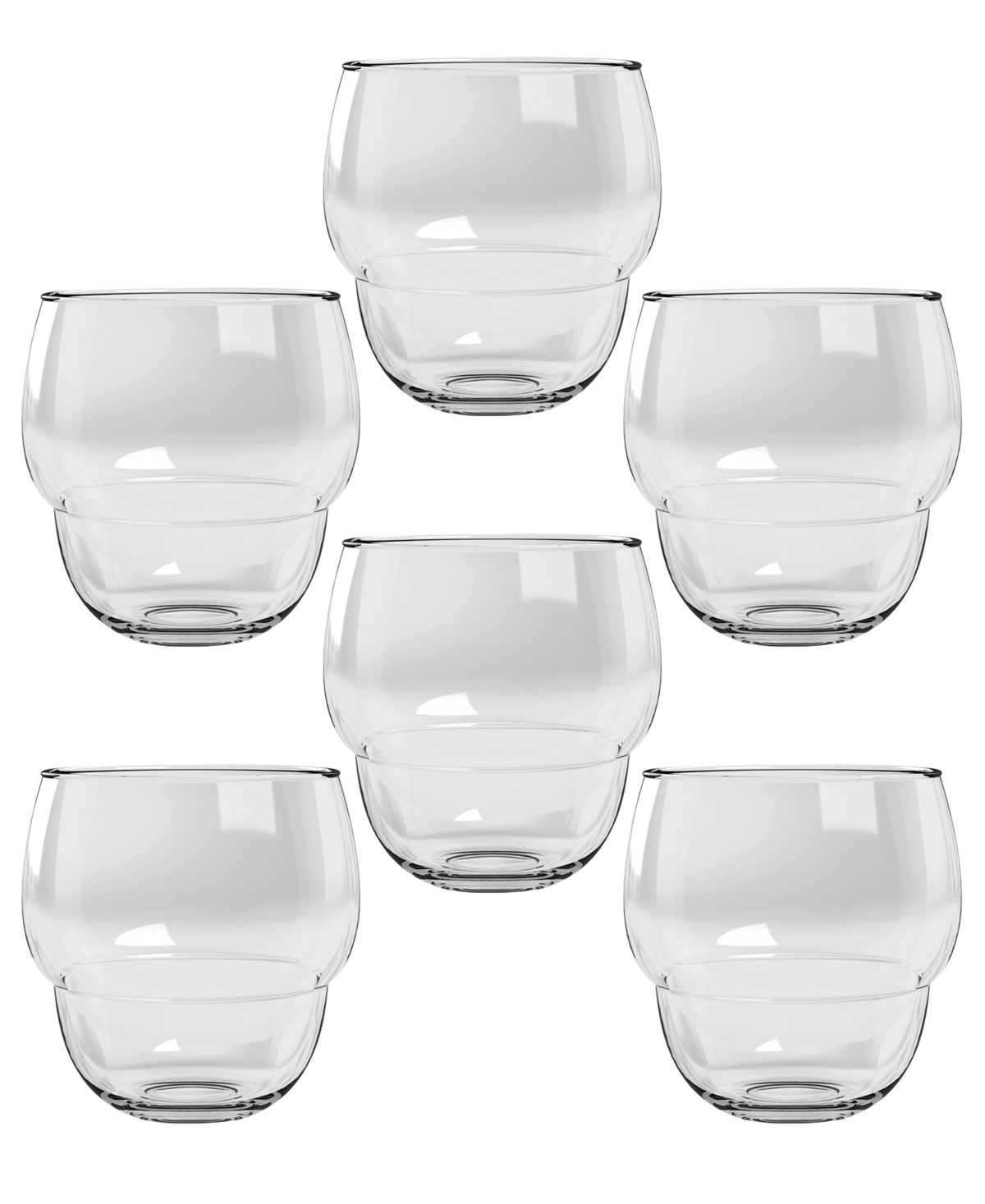Tarhong Stacking Bubble Tumbler Set Of 6 In Clear