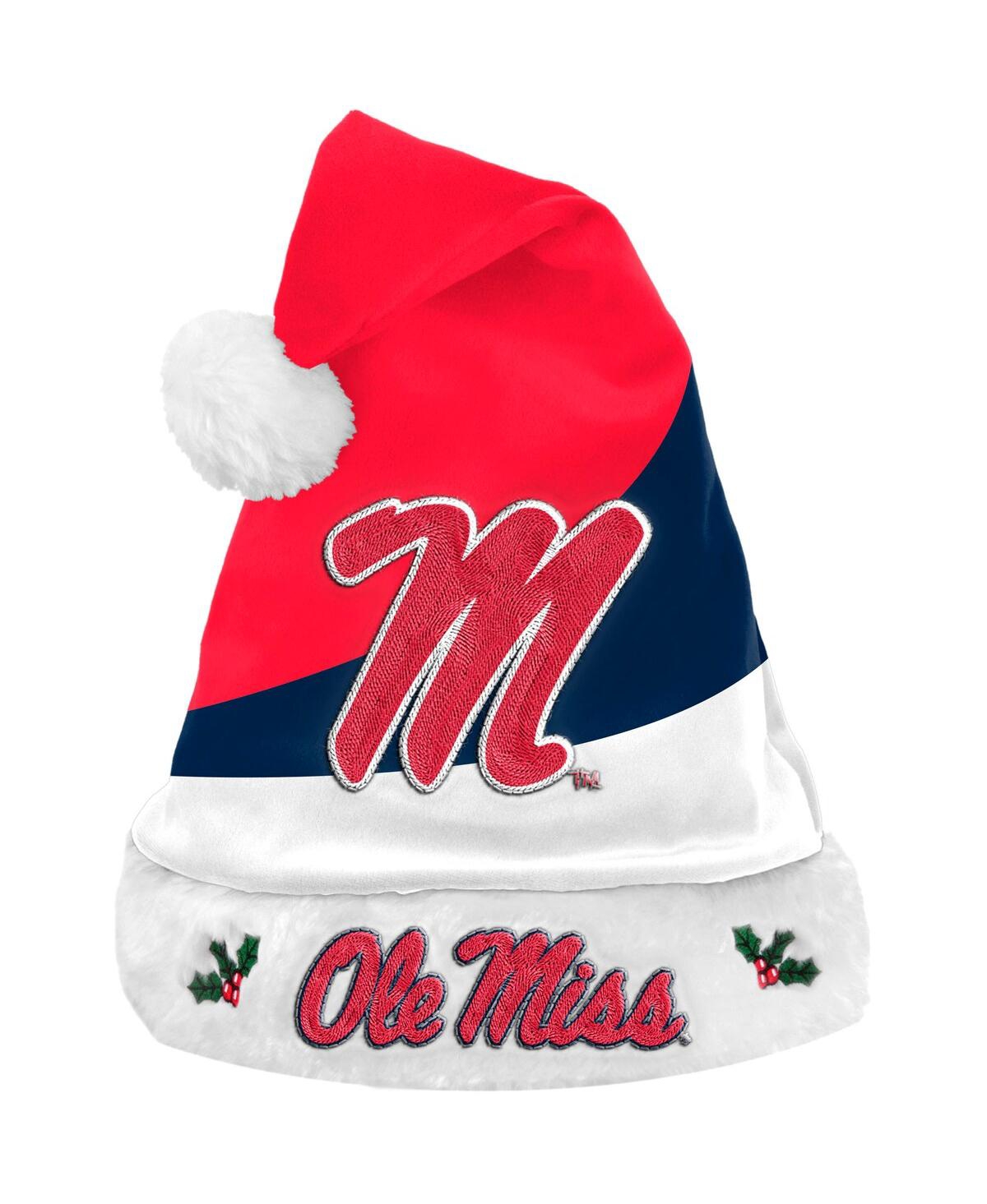 Foco Men's And Womens  Ole Miss Rebels Colorblock Santa Hat In Red