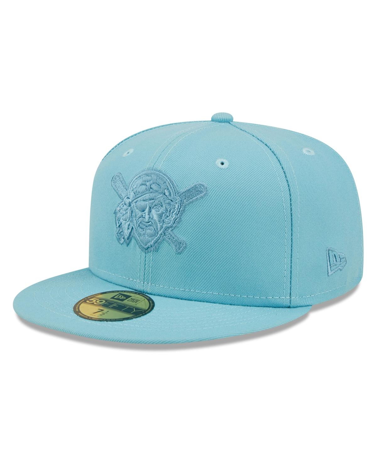 Shop New Era Men's  Light Blue Pittsburgh Pirates Color Pack 59fifty Fitted Hat