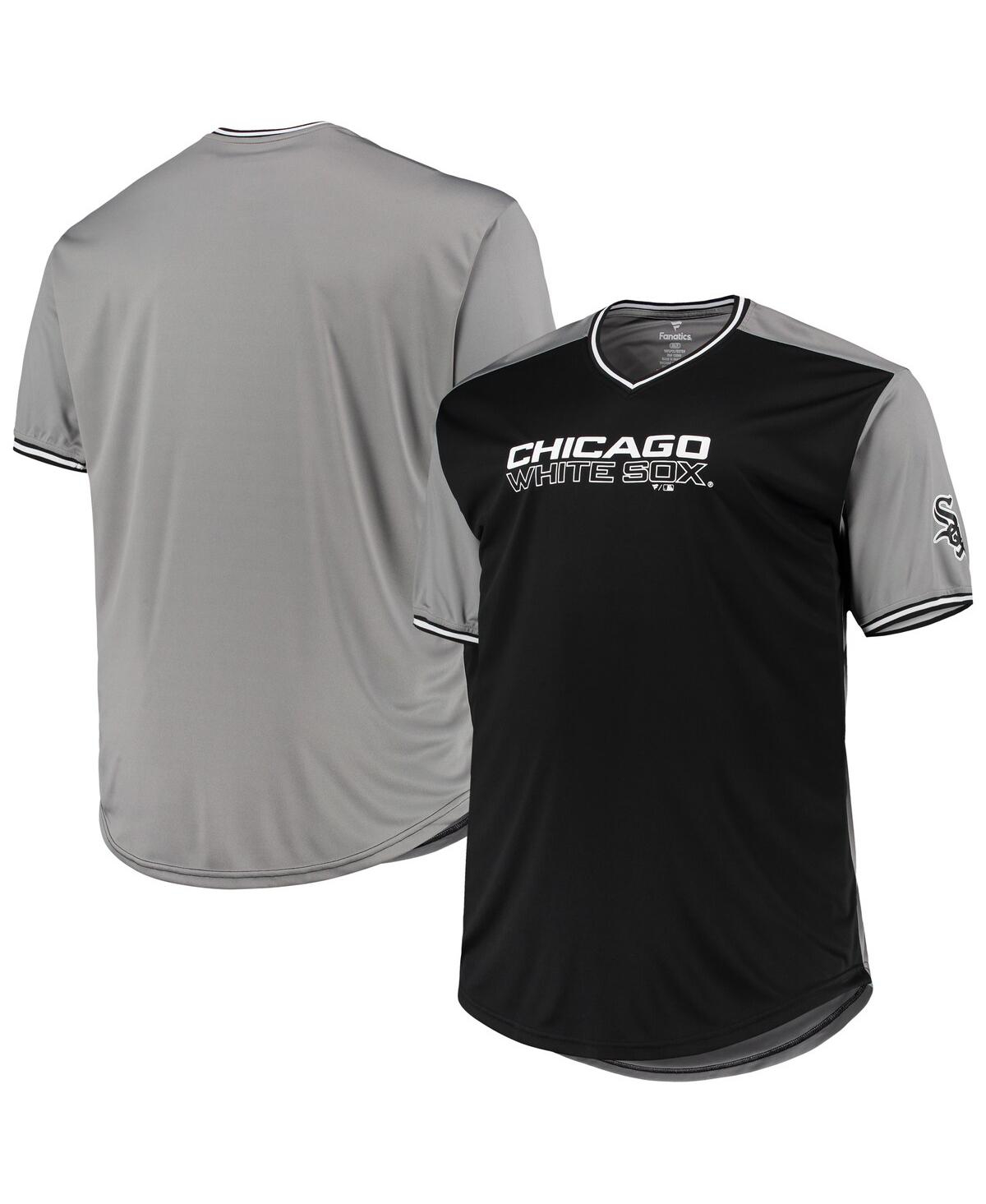 Men's White/Black Chicago White Sox Big & Tall Colorblock Full