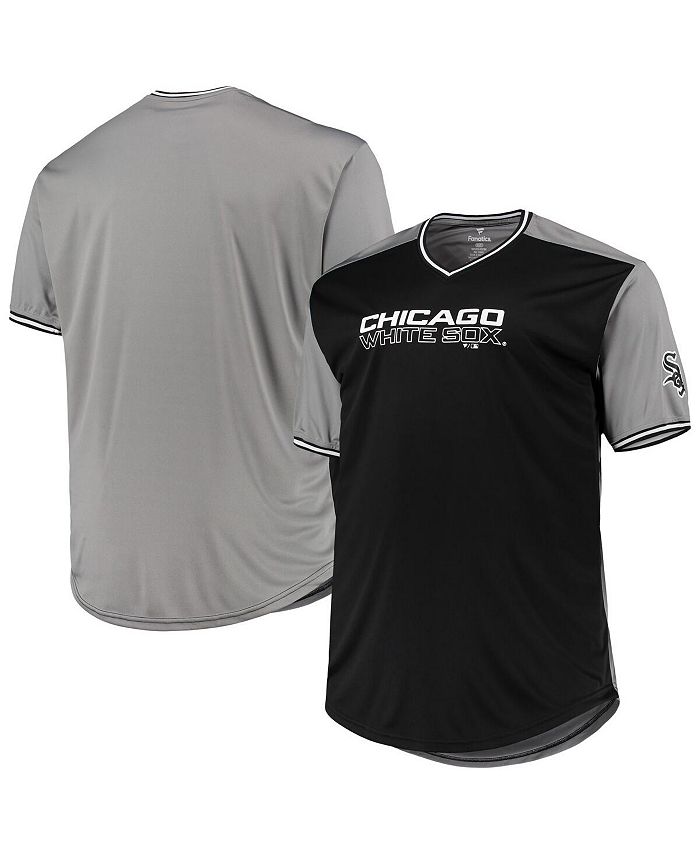 Profile Men's Black/Gray Chicago White Sox Solid V-Neck T-Shirt