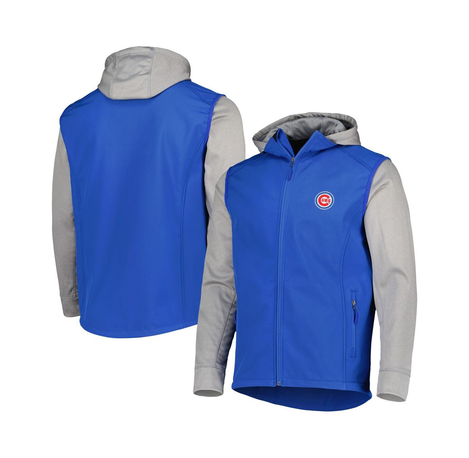 Men's Royal, Heather Gray Chicago Cubs Alpha Full-Zip Jacket