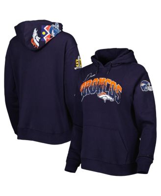Women's Pro Standard Navy Denver Broncos Local Patch Pullover Hoodie ...